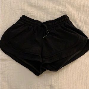 Black Lululemon Hotty Hot Shorts
